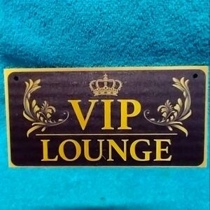 VIP Lounge Decorative Sign Wood Bar Sign